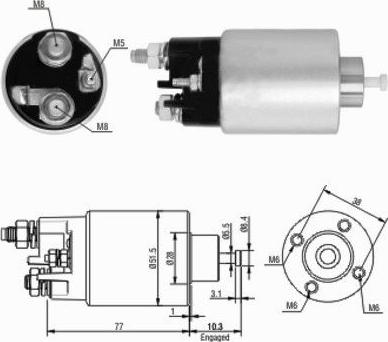 Hoffer 46058 - Solenoid Switch, starter autospares.lv