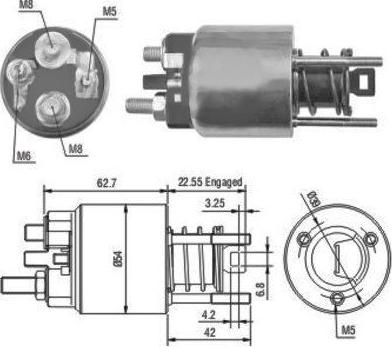 Hoffer 46080 - Solenoid Switch, starter autospares.lv