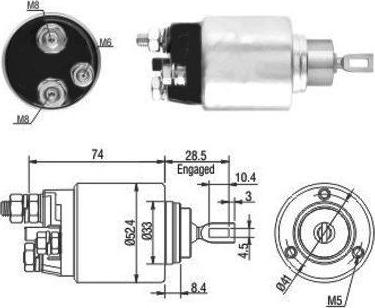 Hoffer 46034 - Solenoid Switch, starter autospares.lv