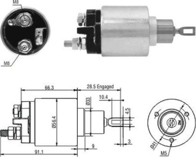 Hoffer 46033 - Solenoid Switch, starter autospares.lv