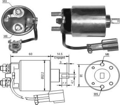 Hoffer 46023 - Solenoid Switch, starter autospares.lv