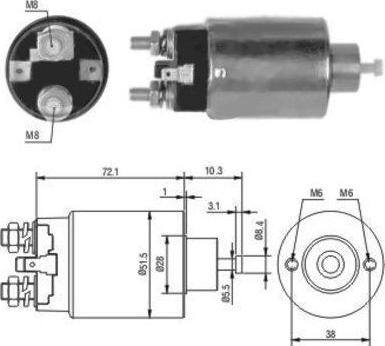 Hoffer 46027 - Solenoid Switch, starter autospares.lv