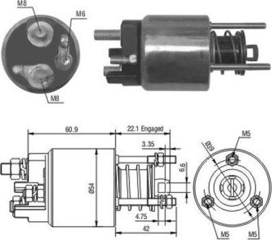 Hoffer 46076 - Solenoid Switch, starter autospares.lv