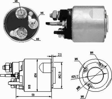 Hoffer 46159 - Solenoid Switch, starter autospares.lv