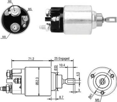 Hoffer 46154 - Solenoid Switch, starter autospares.lv