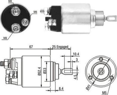 Hoffer 46151 - Solenoid Switch, starter autospares.lv