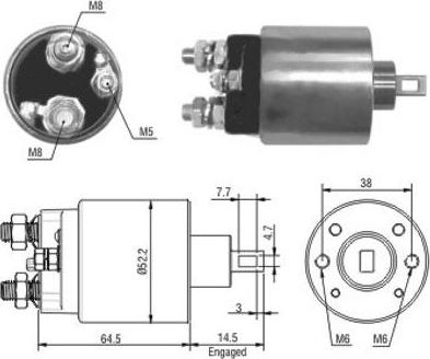 Hoffer 46166 - Solenoid Switch, starter autospares.lv