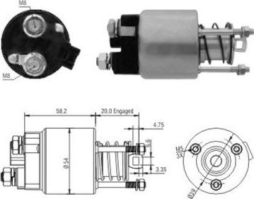 Hoffer 46101 - Solenoid Switch, starter autospares.lv