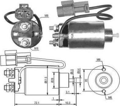 Hoffer 46180 - Solenoid Switch, starter autospares.lv