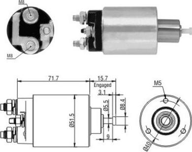 Hoffer 46182 - Solenoid Switch, starter autospares.lv