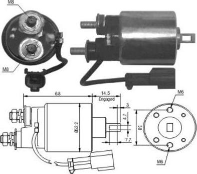 Hoffer 46175 - Solenoid Switch, starter autospares.lv