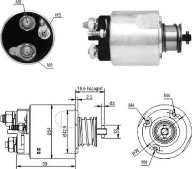 Hoffer 46176 - Solenoid Switch, starter autospares.lv