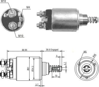 Hoffer 46312 - Solenoid Switch, starter autospares.lv