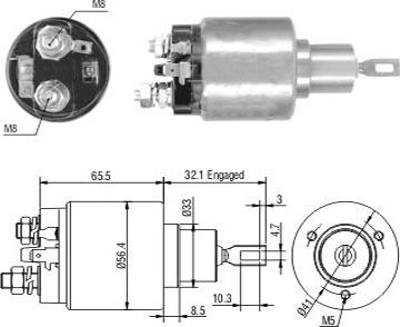 Hoffer 6646243 - Solenoid Switch, starter autospares.lv