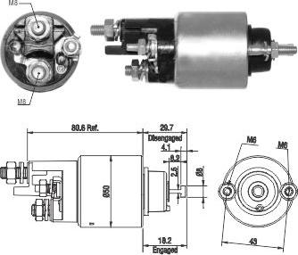 Hoffer 46283 - Solenoid Switch, starter autospares.lv