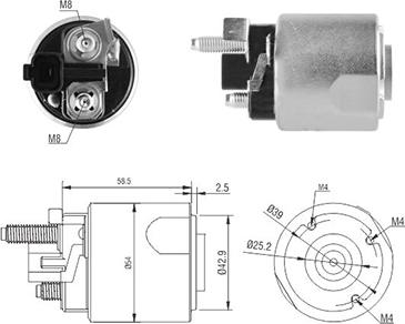 Hoffer 46224 - Solenoid Switch, starter autospares.lv