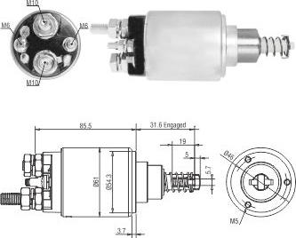 Hoffer 6646275 - Solenoid Switch, starter autospares.lv