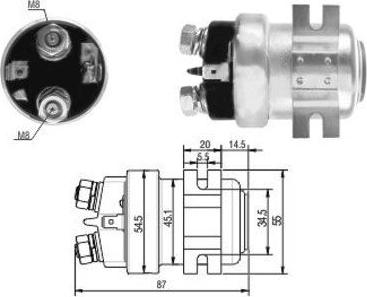 Hoffer 6646488 - Solenoid Switch, starter autospares.lv