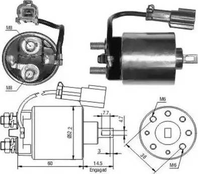 Hoffer 6646090 - Solenoid Switch, starter autospares.lv