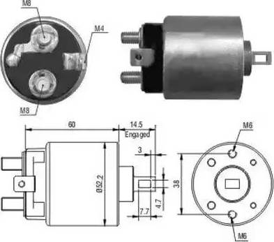 Hoffer 6646092 - Solenoid Switch, starter autospares.lv