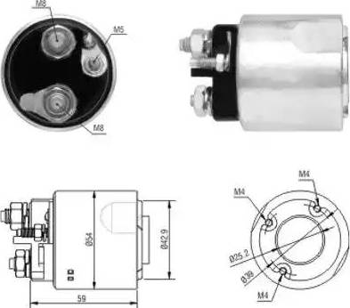 Hoffer 6646062 - Solenoid Switch, starter autospares.lv