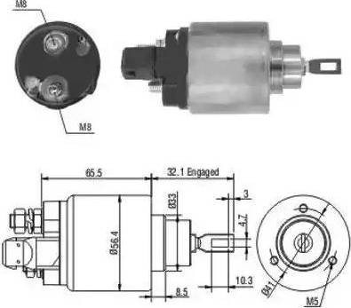 Hoffer 6646004 - Solenoid Switch, starter autospares.lv