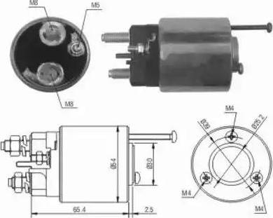 Hoffer 6646012 - Solenoid Switch, starter autospares.lv