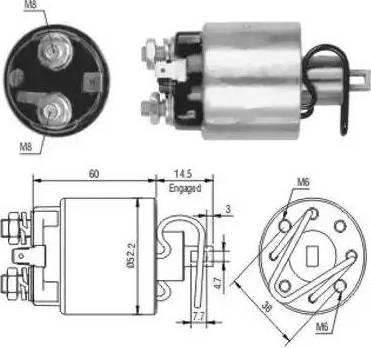 Hoffer 6646089 - Solenoid Switch, starter autospares.lv