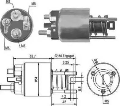 Hoffer 6646080 - Solenoid Switch, starter autospares.lv