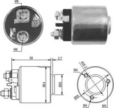 Hoffer 6646083 - Solenoid Switch, starter autospares.lv