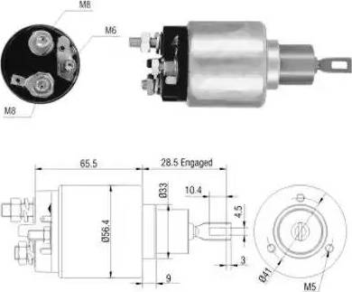 Hoffer 6646031 - Solenoid Switch, starter autospares.lv