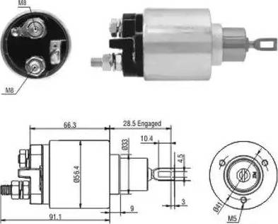 Hoffer 6646033 - Solenoid Switch, starter autospares.lv