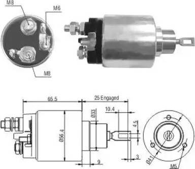 Hoffer 6646037 - Solenoid Switch, starter autospares.lv