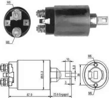 Hoffer 6646024 - Solenoid Switch, starter autospares.lv