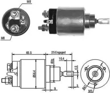 Hoffer 6646074 - Solenoid Switch, starter autospares.lv