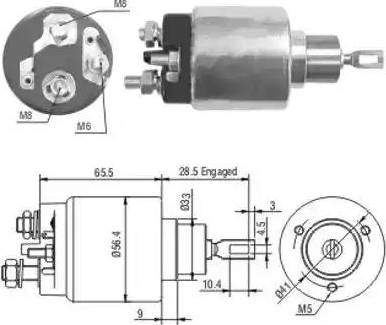 Hoffer 6646072 - Solenoid Switch, starter autospares.lv