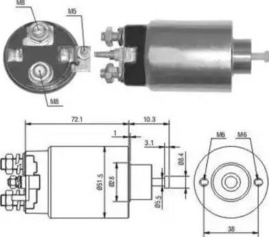 Hoffer 6646141 - Solenoid Switch, starter autospares.lv