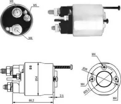 Hoffer 6646147 - Solenoid Switch, starter autospares.lv