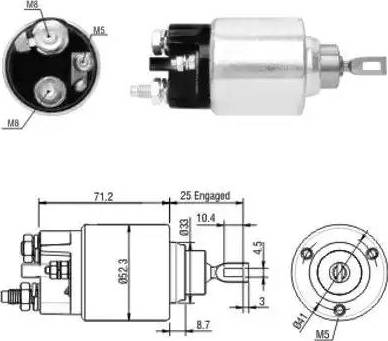 Hoffer 6646154 - Solenoid Switch, starter autospares.lv