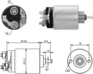 Hoffer 6646104 - Solenoid Switch, starter autospares.lv