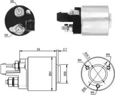 Hoffer 6646105 - Solenoid Switch, starter autospares.lv