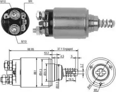 Hoffer 6646116 - Solenoid Switch, starter autospares.lv