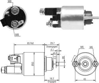 Hoffer 6646298 - Solenoid Switch, starter autospares.lv