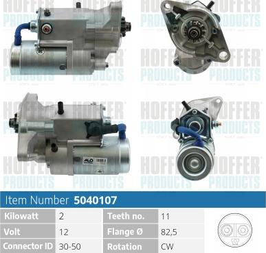 Hoffer H5040107 - Starter autospares.lv