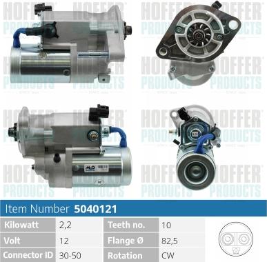 Hoffer H5040121 - Starter autospares.lv