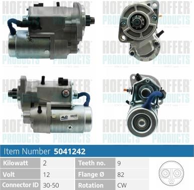 Hoffer H5041242 - Starter autospares.lv