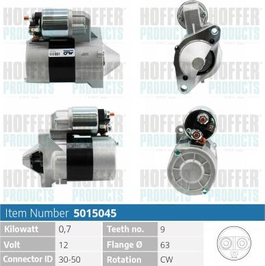 Hoffer H5015045 - Starter autospares.lv