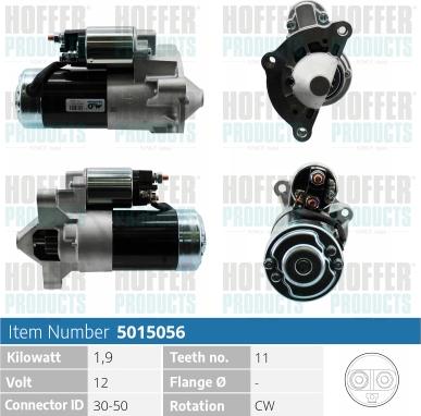 Hoffer H5015905 - Starter autospares.lv