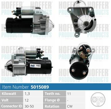 Hoffer H5015089 - Starter autospares.lv