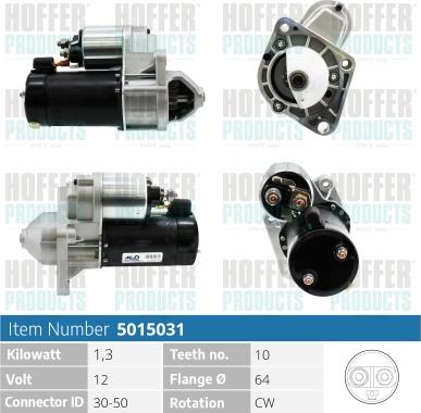 Hoffer H5015031 - Starter autospares.lv